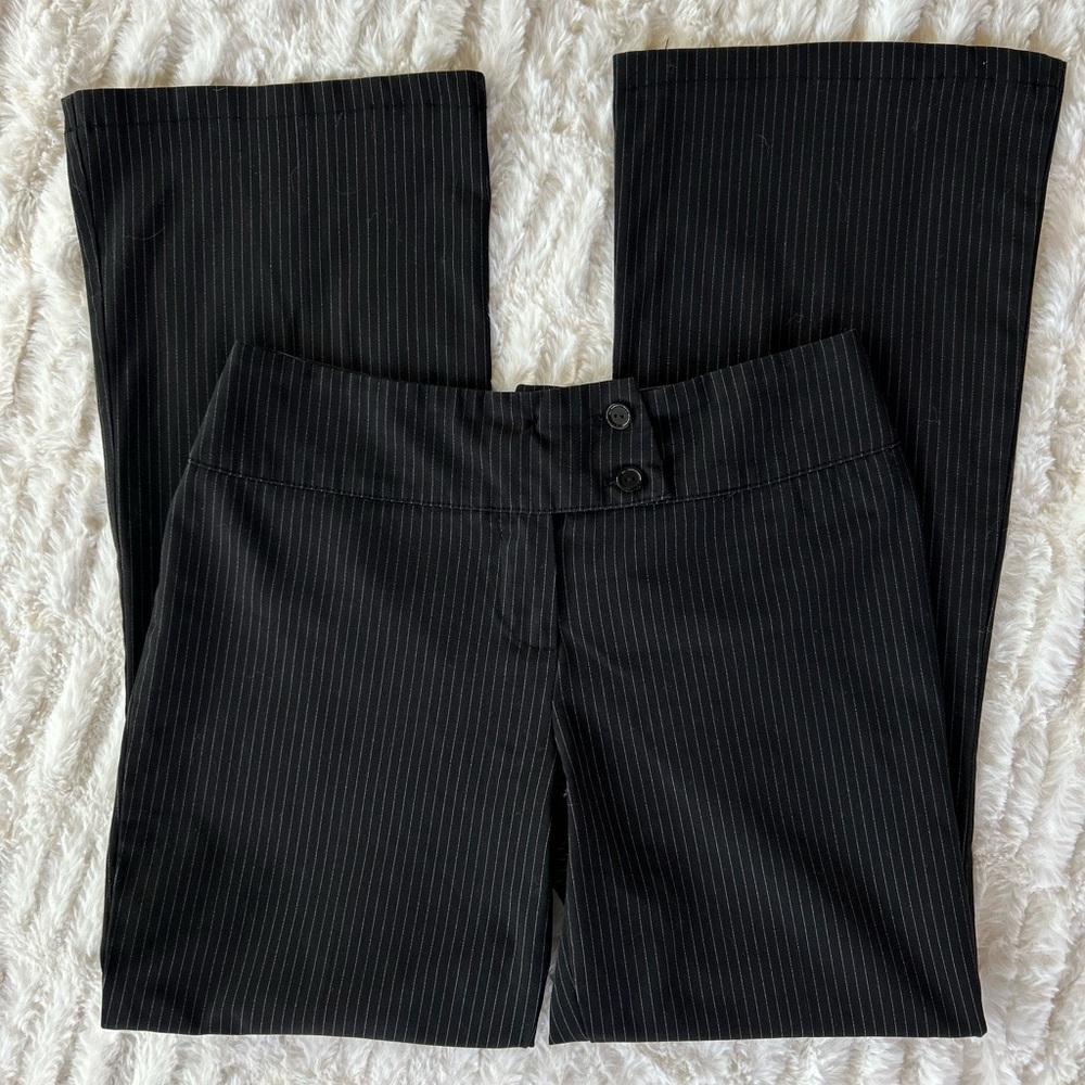Y2K Vintage Low Rise Flare Pinstripe Pants Made in USA